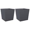 vidaXL aia taimekastid 2 tk, antratsiithall, 50 x 50 x 50 cm, teras