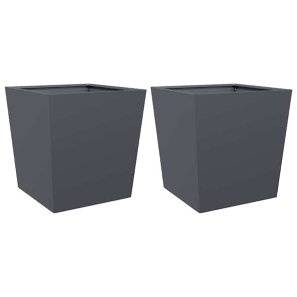 vidaXL aia taimekastid 2 tk, antratsiithall, 50 x 50 x 50 cm, teras