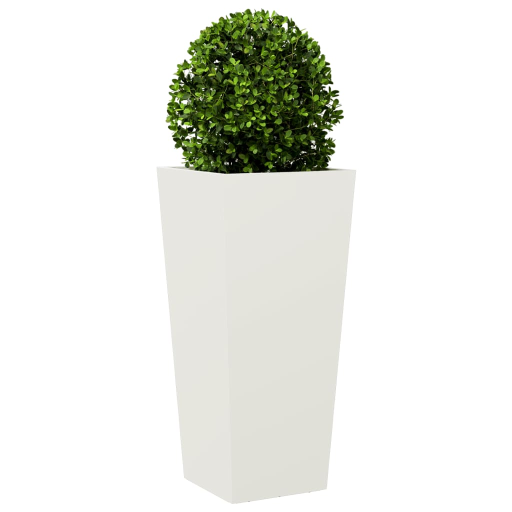 vidaXL Plantenbak 35x35x75 cm staal wit afbeelding