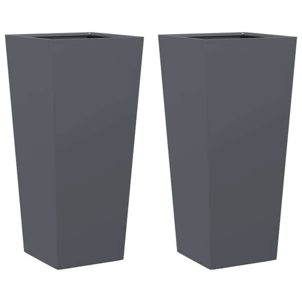 vidaXL aia taimekastid 2 tk, antratsiithall, 35x35x75 cm, teras