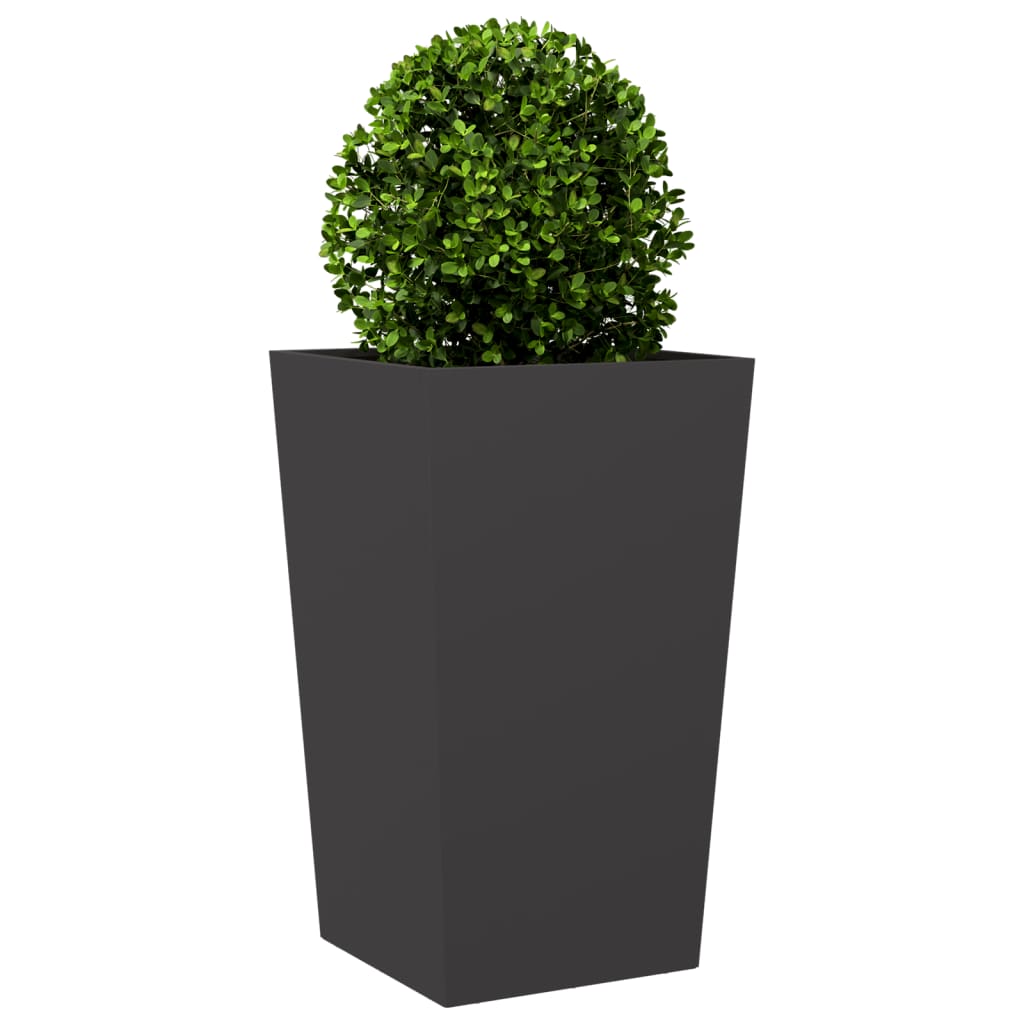vidaXL Plantenbak 45x45x75 cm staal zwart afbeelding