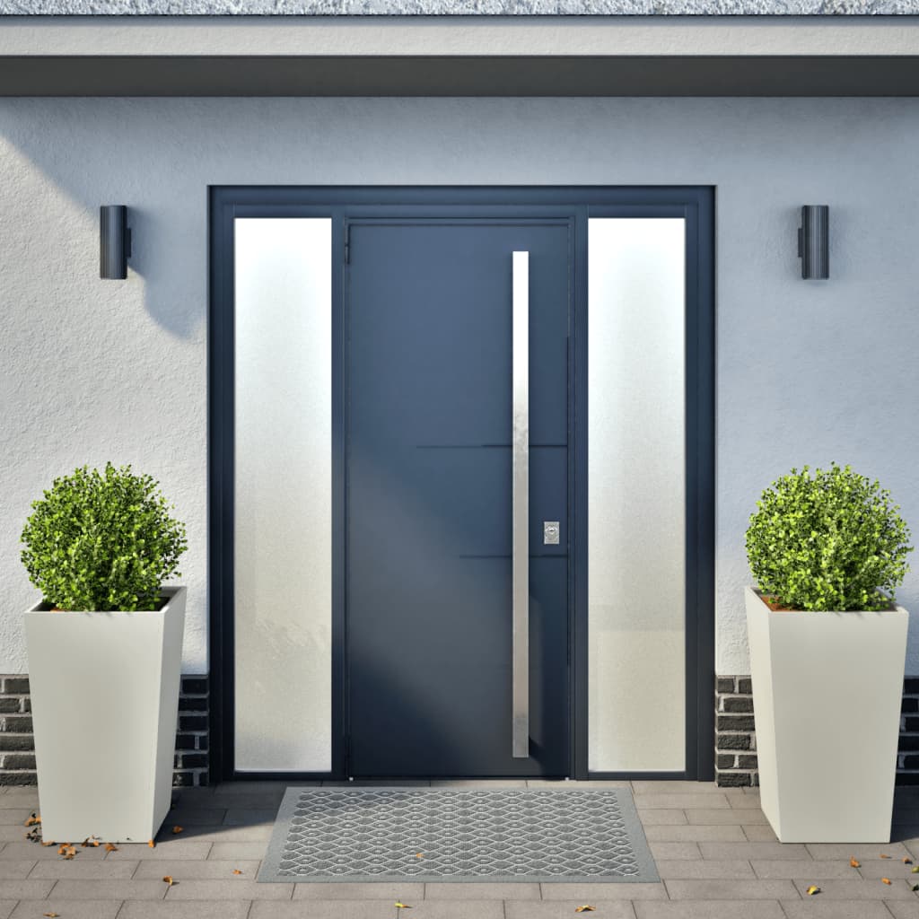 vidaXL Plantenbakken 2 st 45x45x75 cm staal wit afbeelding