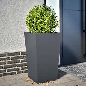 Vrtno korito antracit 45x45x75 cm jeklo