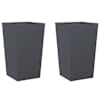 vidaXL aia taimekastid 2 tk, antratsiithall, 45x45x75 cm, teras