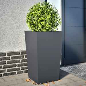 Vrtna visoka greda 2 kosa antracit 45x45x75 cm jeklo