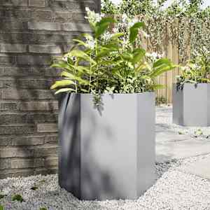 Vrtno korito šestkotnik 46x40x45 cm pocinkano jeklo