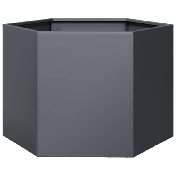 vidaXL kuusnurkne aia taimekast, antratsiit, 69x60x45 cm, teras