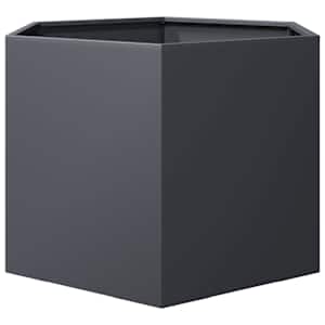 Zahradní truhlík antracitový šestihranný 69 x 60 x 45 cm ocel - obrázek 4