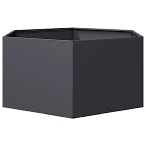 Zahradní truhlík antracitový šestihranný 104 x 90 x 45 cm ocel - obrázek 4