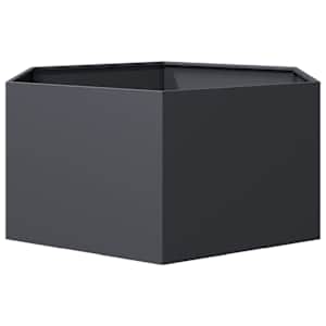 Zahradní truhlík antracitový šestihranný 104 x 90 x 45 cm ocel - obrázek 5