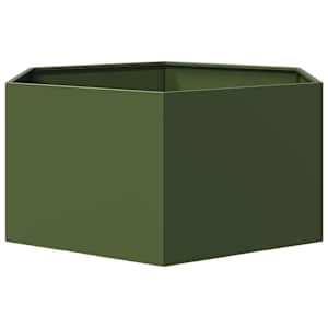 Zahradní truhlík olivový šestihranný 104 x 90 x 45 cm ocel - obrázek 5
