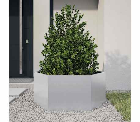 vidaXL Garden Planter Galvanized Steel Spacious Enough to Hold Lots of Soil