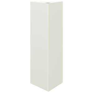 vidaXL kolmnurkne aia taimekast, valge, 30 x 26 x 75 cm, teras