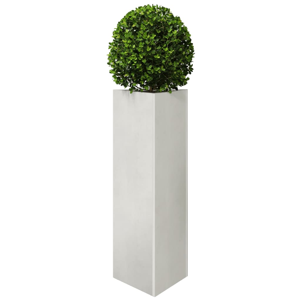 vidaXL Plantenbak driehoek 30x26x75 cm roestvrij staal afbeelding