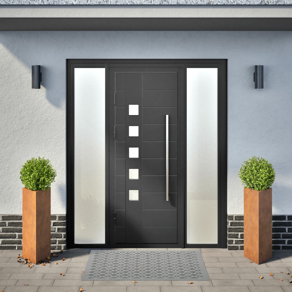 vidaXL Plantenbakken 2 st Driehoekig 30x26x75 cm weervast staal afbeelding