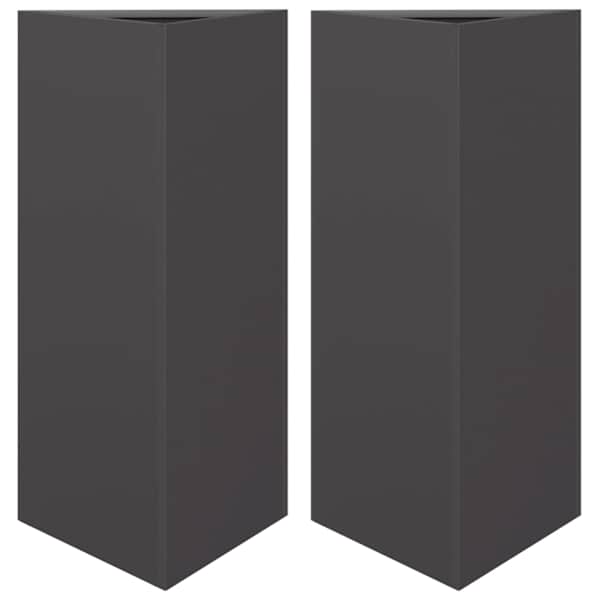 vidaXL aia taimekastid 2 tk, must, kolmnurk, 40x34,5x75 cm, teras