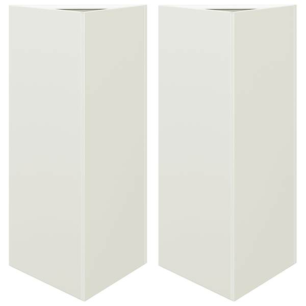 vidaXL aia taimekastid 2 tk, valge, kolmnurk, 40x34,5x75 cm, teras