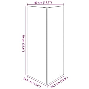 Zahradní truhlík antracitový trojúhelníkový 40x34,5x70 cm ocel - obrázek 10