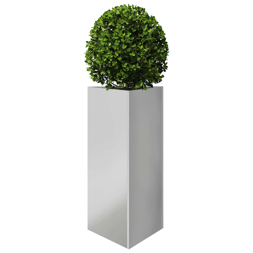 vidaXL Plantenbak driehoek 40x40x75 cm gegalvaniseerd staal afbeelding