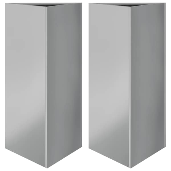 vidaXL aia taimekastid 2 tk, kolmnurk, 40x34,5x75 cm, tsingitud teras