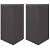 vidaXL aia taimekastid 2 tk, must, kolmnurk, 50x43x75 cm, teras