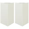 vidaXL aia taimekastid 2 tk, valge, kolmnurk, 50x43x75 cm, teras
