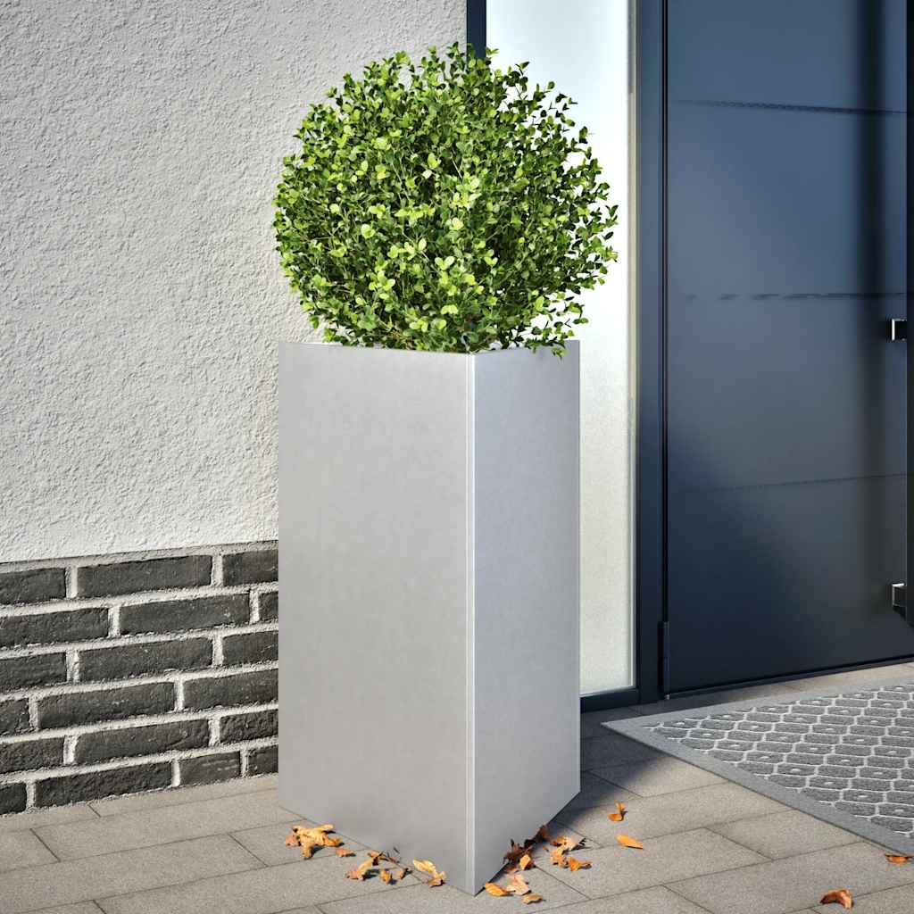 vidaXL Jardiniere grădină, 2 buc. 50x43x75 cm oțel galvanizat triunghi