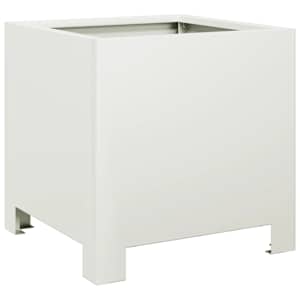 vidaXL aia taimekast, valge, 30x30x30 cm, teras