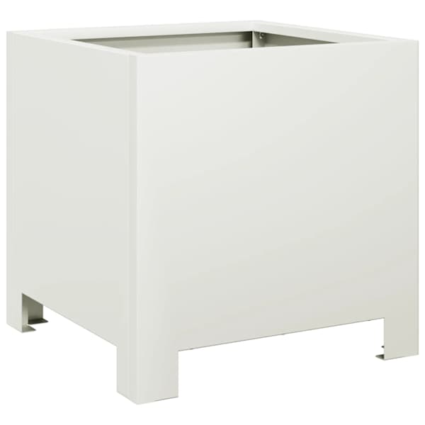 vidaXL aia taimekast, valge, 30x30x30 cm, teras