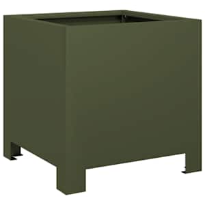 vidaXL aia taimekast, oliiviroheline, 30x30x30 cm, teras