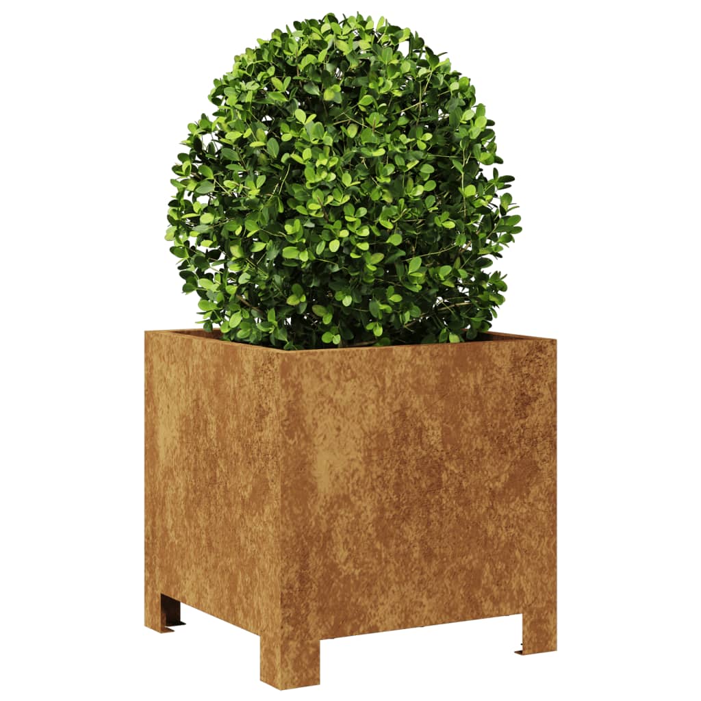 vidaXL Plantenbak 30x30x30 cm weervast staal afbeelding