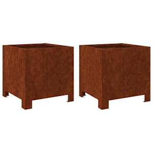 vidaXL Istutusmasinad 2 tk 30x30x30 cm Ilmastikukindel teras