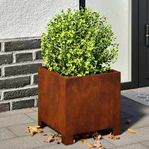 Garden Planters 2 kosa 30x30x30 cm Weathering Steel