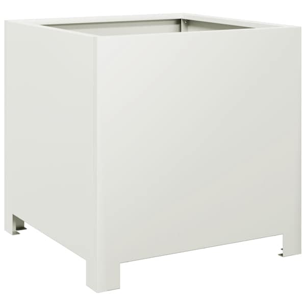 vidaXL aia taimekast, valge, 40x40x40 cm, teras