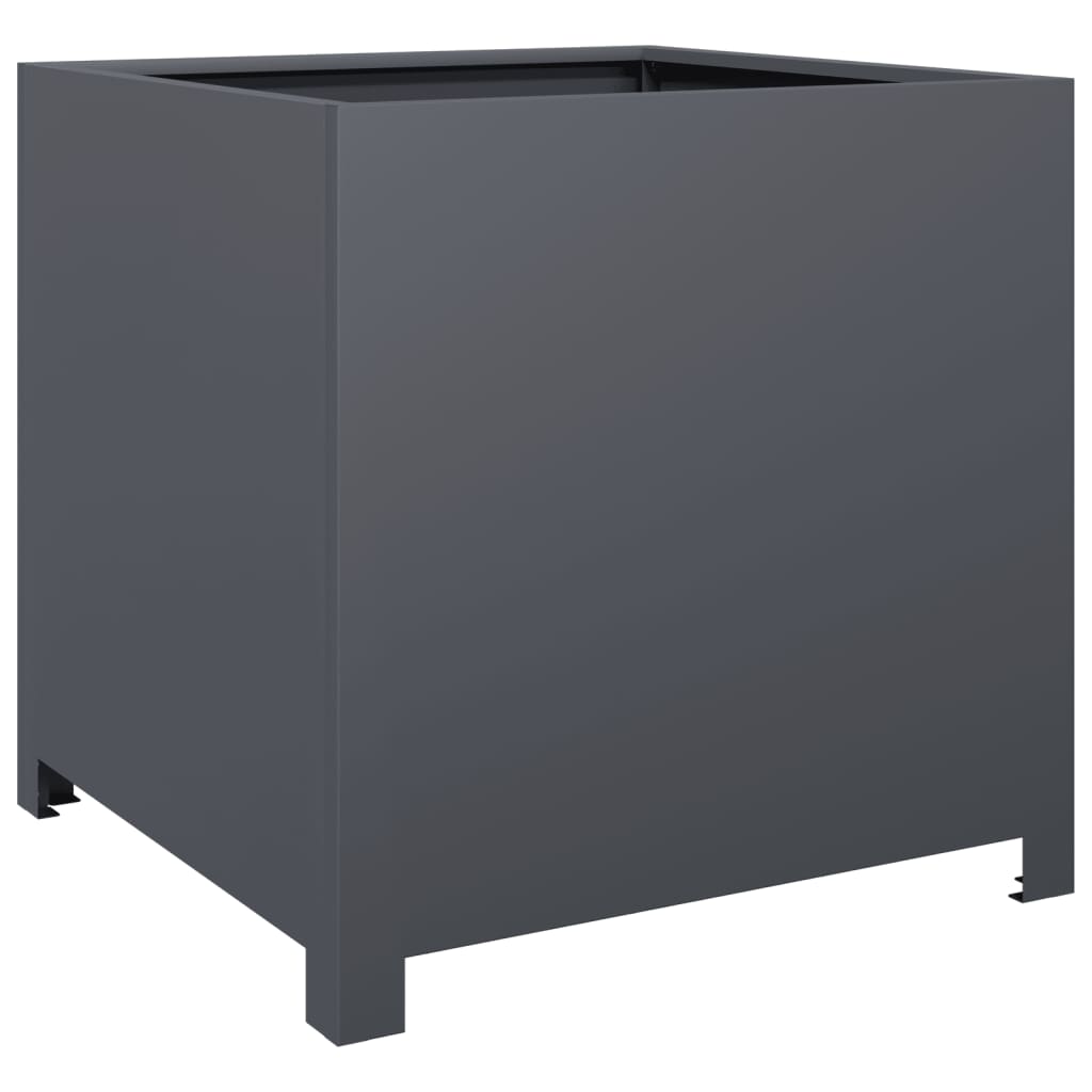 E-shop vidaXL Záhradný kvetináč, antracitový 50x50x50 cm, oceľ
