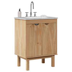 Kopalniška omarica za umivalnik OTTA 59x40x80 cm trdna borovina