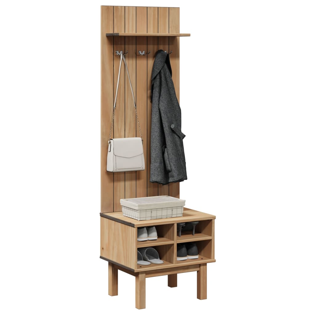 vidaXL Flurgarderobe OTTA 50x40x160 cm Massivholz Kiefer