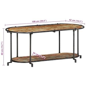 TV stolek 100 x 42 x 40 cm masivní recyklované dřevo - obrázek 11