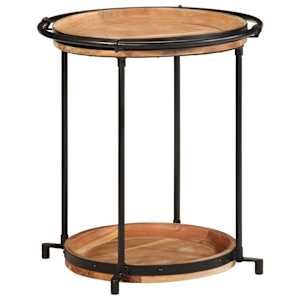 stranska mizica Ø55x60 cm masivni les akacija