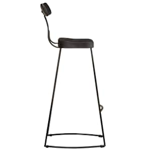 Bar Stooli 2 kosa Črna 49x43x103 cm Masivni les Mango - slika 3