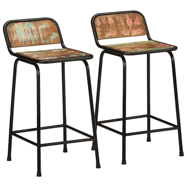 vidaXL baaripukid, 2 tk, 46x35,5x80 cm, taaskasutatud t&auml;ispuidust