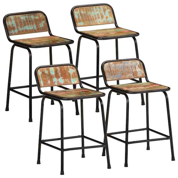 vidaXL baaripukid, 4 tk, 46x35,5x70 cm, taaskasutatud t&auml;ispuidust