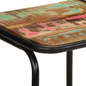 Barski stolčki 4 črni 46x35,5x70 cm trden predelan les - slika 5