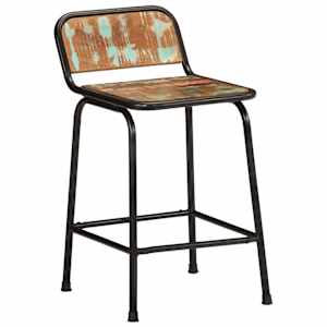 Barski stolčki 4 črni 46x35,5x70 cm trden predelan les - slika 9