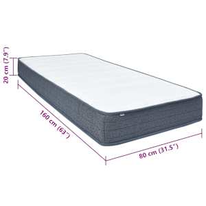 Box spring matrace 160 x 80 x 20 cm středně měkký textil - obrázek 10