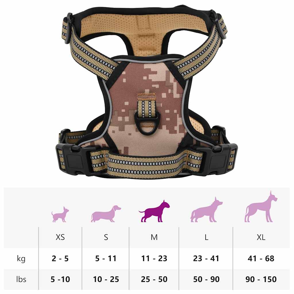 Hondentuigje met riem en halsband verstelbaar M camouflagebruin image 13