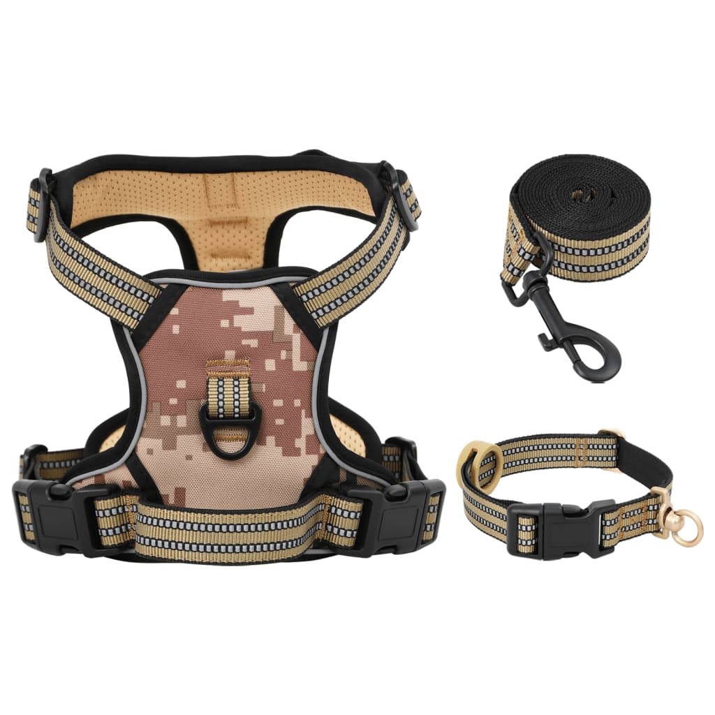 Thumbnail - vidaXL Hundegeschirr mit Leine & Halsband Verstellbar Camouflage L