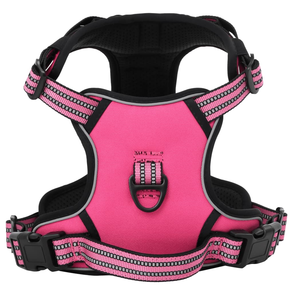 vidaXL Hundegeschirr mit Leine & Halsband Verstellbar Rosa L