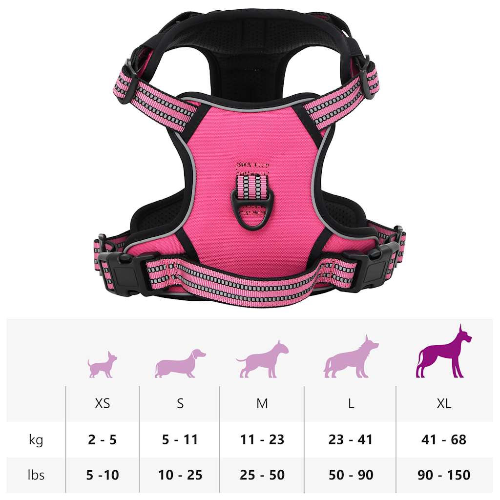 Hondentuigje met riem en halsband verstelbaar XL roze image 13