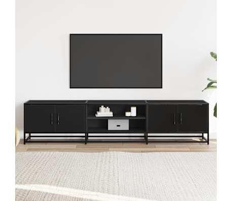 vidaXL TV-Schrank Schwarz 180x35x41 cm Holzwerkstoff